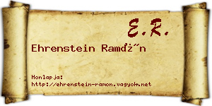Ehrenstein Ramón névjegykártya